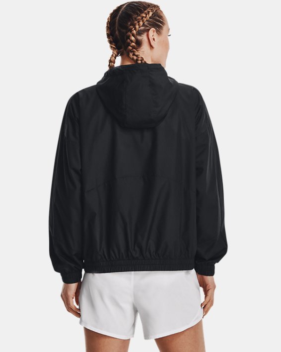 Veste entièrement zippée UA RUSH™ Woven pour femme, Black, pdpMainDesktop image number 1